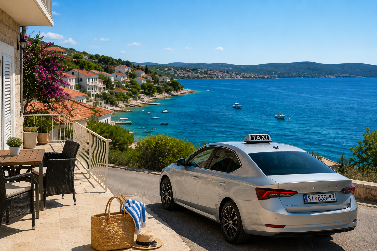 Taxi Transport for Guests Staying in Apartments in Šibenik
